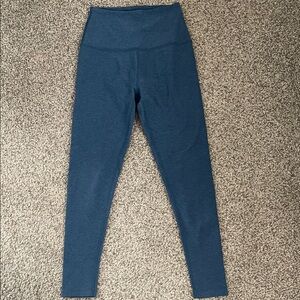 Blue High-Waisted Leggings Beyond Yoga x Peloton